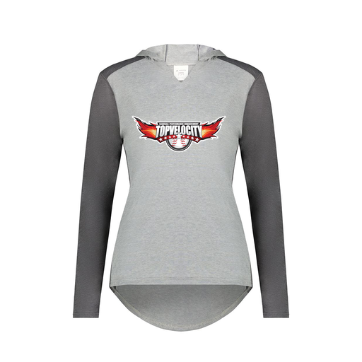 [6902.30V.XS-LOGO1] Ladies Vintage Hoodie (Female Adult XS, Gray, Logo 1)