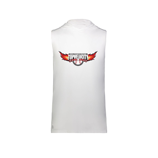 [222590.005.XS-LOGO1] Men's CoolDry Sleeveless Hoodie (Adult XS, White, Logo 1)